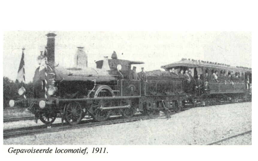 Gepavoiseerder locomotief in 1911
